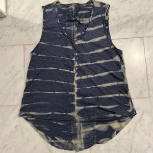 Raquel Allegra blue and grey tank with signature detail down back. Size 2